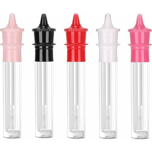 5pcs Plastic Lip Gloss Tube Diy Lip Gloss Containers Bottle Refillable Empty Cosmetic Container Makeup Tool 5ml Wholesale