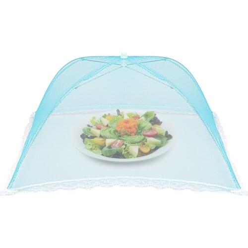 6Pcs Mesh Food Covers 17in x 17in Collapsible Outdoor Camping Picnic Food Tent Plates Cover Keep Out Flies Bugs