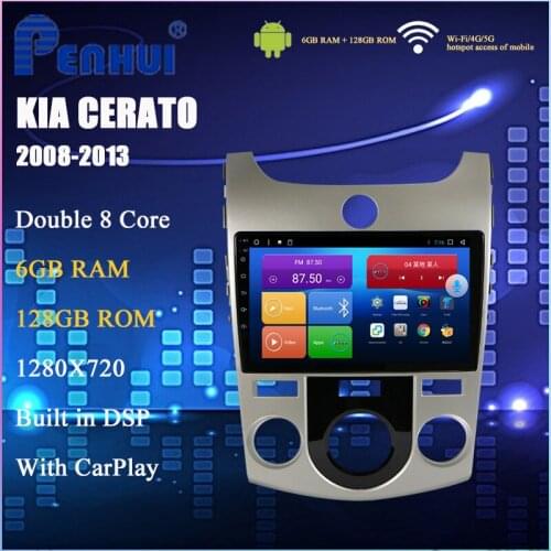 Android Car DVD For kia cerato (2008-2013) Car Radio Multimedia Video Player Navigation GPS Android 9 Double DIn