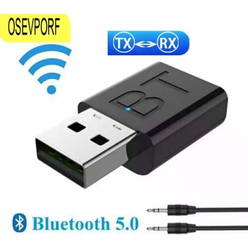 Wireless Adapter Bluetooth 5.0 Audio Receiver AUX 3.5 Jack Music Stereo Wireless Dongle Adapter for Earphone Bluetooth Transmit