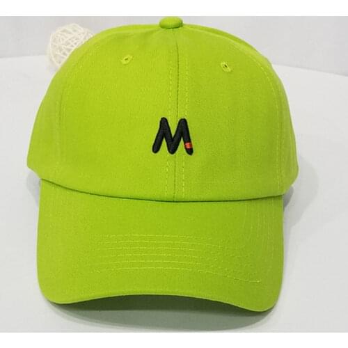 Hip Hop Fashion Baseball Cap Men Womens Letter Hats Adjustable Curved Visor Snapback Lt.green Black Red