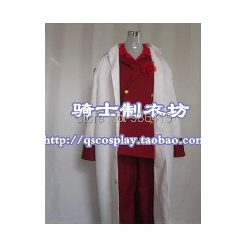 One Piece Admiral Akainu Sakazuki Cosplay Marine white Coat and red Costume Akainu Cosplay for men/adults/party