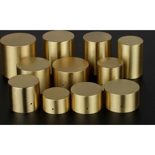 4pcs Straight Cylinder Chair/ Sofa/ Table/Cabinet Leg Covers Brass gold Tube for Furniture Leg Cups Furniture Feet Protector