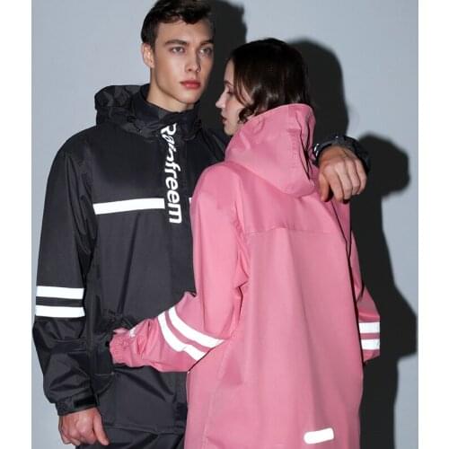 Pongee Travel Raincoat Suit Impermeable Hooded Women Men Rain Coat Motorcycle Poncho Hiking Chubasquero Mujer Rain Gear DK50RC