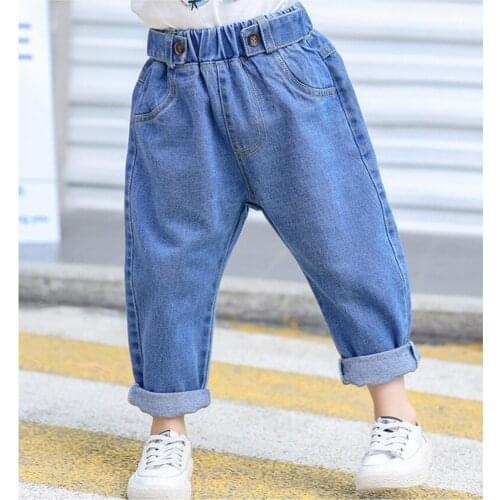 2 3 4 5 6 Years Toddler Boys Jeans Korean Casual Loose Jeans For Boy Baby Kids Denim Pants Children Jeans Spring Autumn 2020