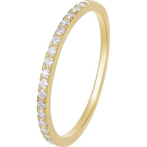 EAMTI 925 Sterling Silver Rings Wedding/Engagement Finger Rings Gold Color Fashion Brand Crystal Jewelry For Women