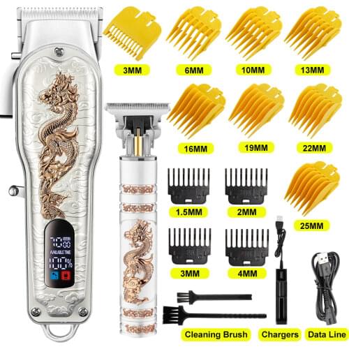 Electric Hair Clipper Rechargeable Shaver Beard Trimmer Professional Men Hair Cutting Machine Beard Barber USB Cordless