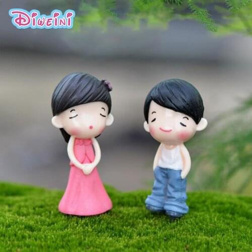 Dating lover girl wedding Model Figurines Wedding Doll Miniatures Couple home Garden Decoration Girl toy DIY accessories gift