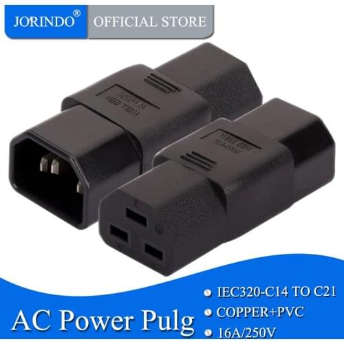 JORINDO IEC320 C14 TO C21,IEC 320 C14 para PDU UPS Power Adapter Connector Converter 15A C21 Feminino