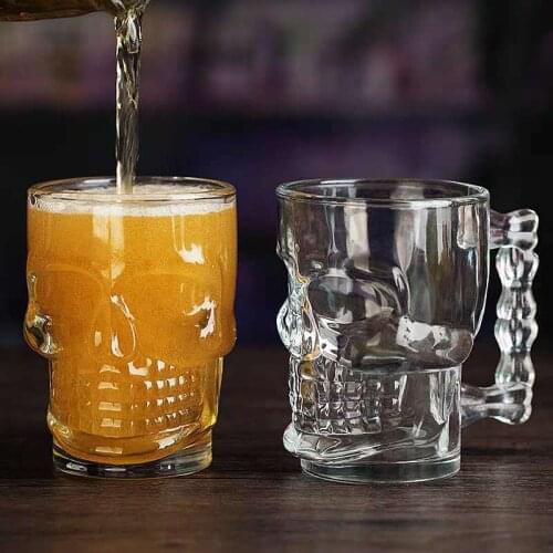 Creative Large Skull Head Water Cup Personalized Thickening with Beer Mug Oversized Beer Mug