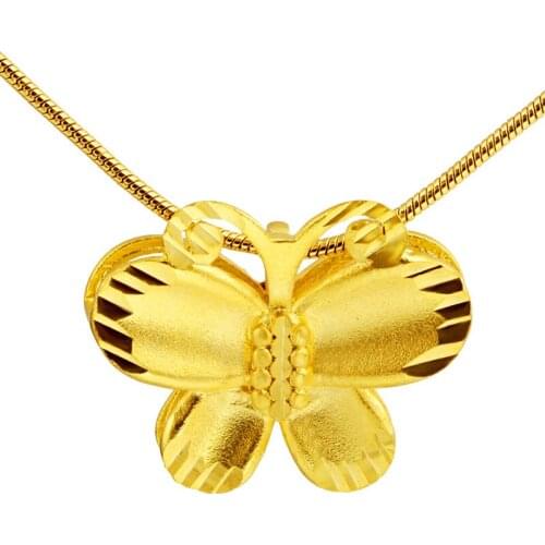 Fashion Daily Wear 24K Gold Color Symmetrical Butterfly Necklaces for Women Copper Wedding Choker Indian Jewelry Valentine Gifts