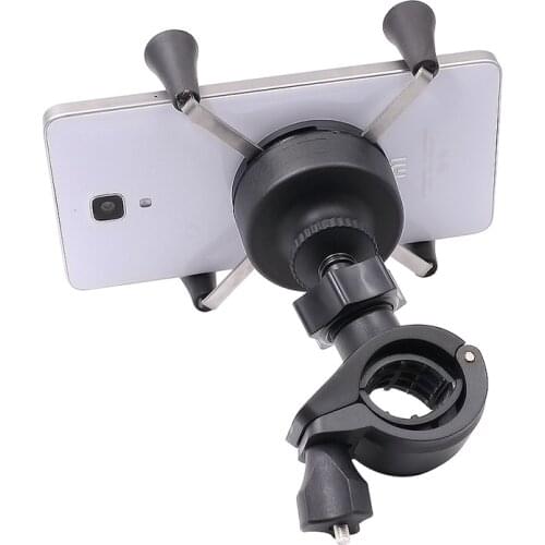 Motorcycle Cell Phone Mount Holder Scooter Mirror Mount Phone Holder Bicycle Handlebar Rail Mount for 3.5-6 inch Cell Phones