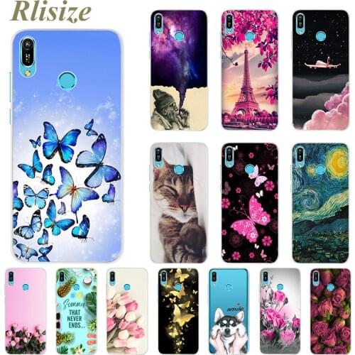 Flowers Soft Case For Huawei Y6 2019 Cases Silicone Back Cover Phone Case For Huawei Y6 2019 Y 6 Prime Pro 2019 MRD-LX1 MRD-LX1F