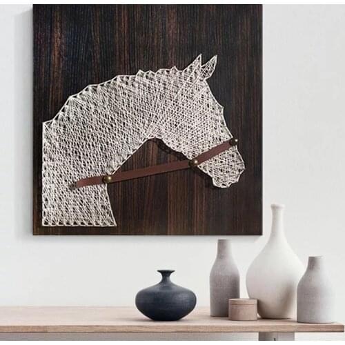 DIY string instrument kit handicraft supplies | Horse head painting, lake house decoration | Christmas gifts | Adult crafts