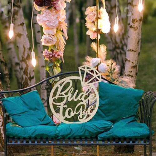 Bride to Be Diamond Shape Sign Wedding Party Photo Booth Prop Wood Cutout Sign for Wall Decorations Wedding Bridal Shower