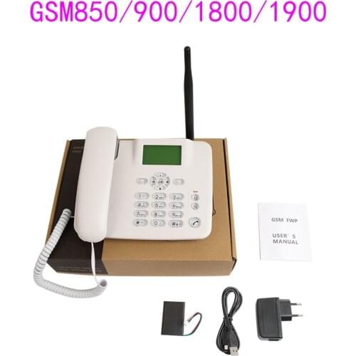 GSM SIM Card Desktop Wireless Phone Home Landline Telephone Wall Mount With FM Radio Fixed Radiotelephone Wired Phone Home Black