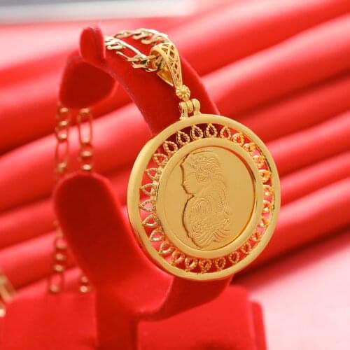 Gligli Small Necklaces For Women/Girl Gold Color Pendant Thin Chain Jewelry Ladies Festival Gift