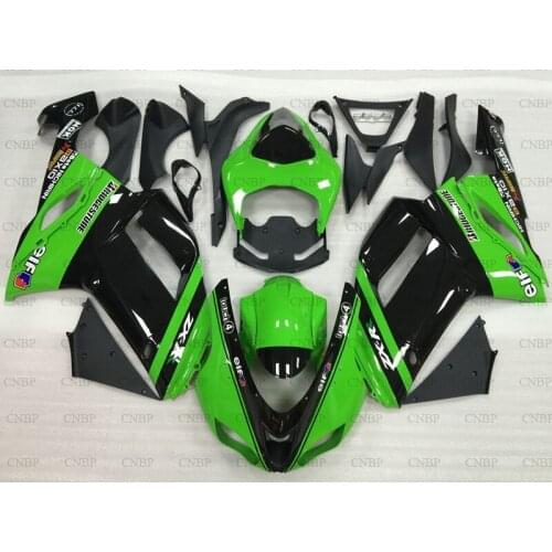 Ninja Zx-6r 2007 - 2008 Full Body Kits 636 Zx-6r 08 Full Body Kits 636 Zx-6r 07 Green Black Plastic Fairings