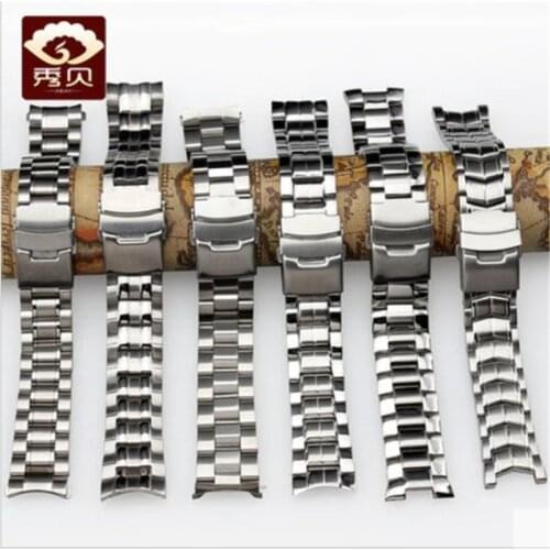 Original Model Watchband Stainless Steel Bracelets Silver Color For EF-501 506 524 534 550 527D 544 Men C-A-S-I-O Free shipping