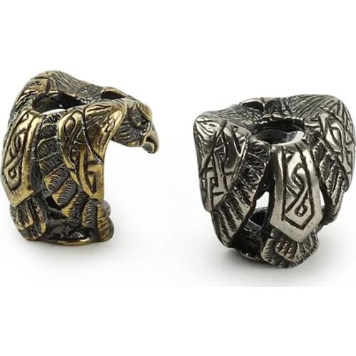 Outdoor DIY Copper Eagle Paracord Pendant Brass Eagle Knife Beads Umbrella Rope Bead