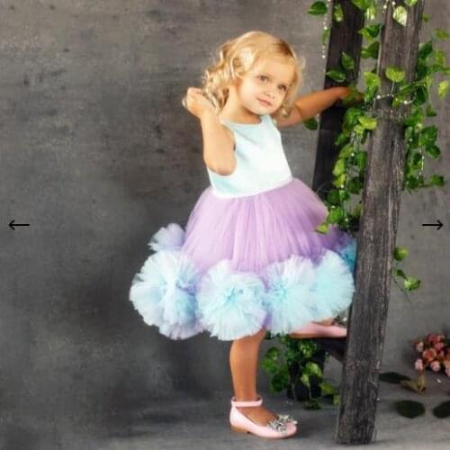Baby Girls 1 2 6 8 Year Birthday Kids Clothes Toddler Kid Elegant Christening Party Tutu Gown