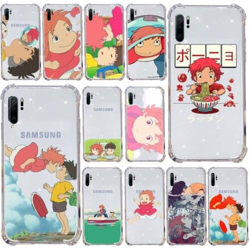 Hayao Miyazaki ponyo Phone Case Transparent for Samsung s9 s10 s20 Huawei honor P20 P30 P40 xiaomi note mi 8 9 pro lite plus