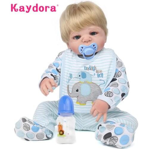KAYDORA Reborn 55 cm Handmade baby reborn lol silicone inteiro Lifelike baby reborn menino dolls for girls bebe menino reborn