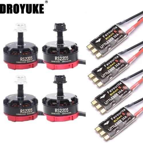 RS2205 2300KV 2205 CW/CCW Brushless Motor & FVT Littlebee 20A/30A BLHeli-s SPRING ESC for FPV Racing Quad Motor FPV Multicopter