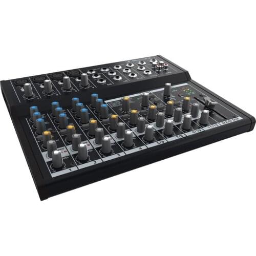 RunningMan MIX12FX Mix Series 12-Channel Compact Mixer With FX Effect, For Live Sound Mixing Stage Performance/ Studio Recording