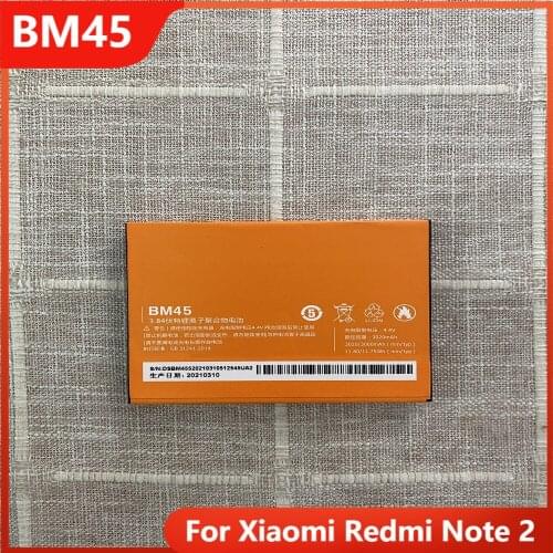 Replacement Phone Battery BM45 For Xiaomi Redmi Note 2 Redmi Note2 Rechargable Batteries 3060mAh