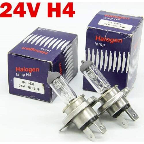24V H4 75/70w Super Bright 4300k White Fog Lights Halogen Bulb Car Light Source