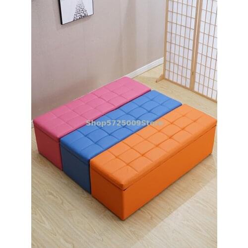 Shoe Changing Stool Household Doorstep Shoe Cabinet Clothing Store Storage Sofa Stool Can Sit Rectangular Bed End Storage Box Ar
