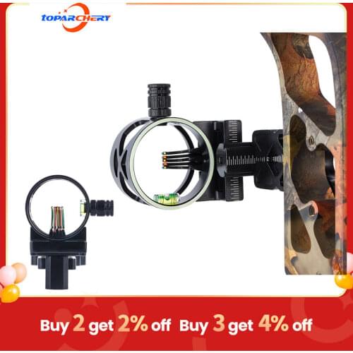 3-Pin Bow Sight for Compound Recurve Sight with Fiber Optic Archery Accessories Both Right and Left Handed Blind & Tree Stand