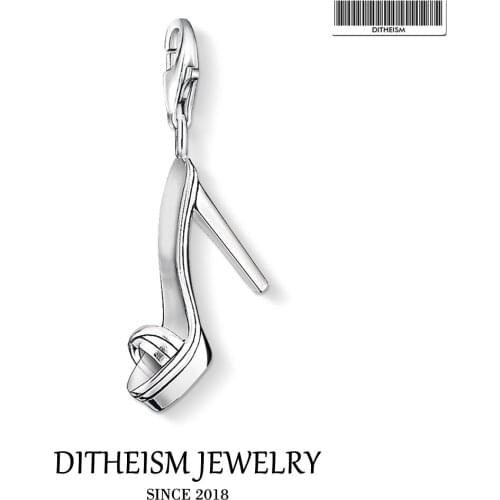 High Heel Charms Pendant,2018 Europe Fashion Jewelry 925 Sterling Silver Trendy Gift For Women Girls Fit Bracelet Necklace Bag