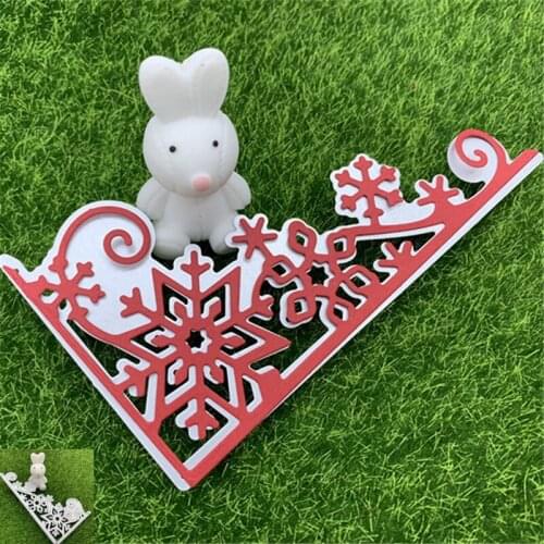 Corner decoration snowflake frame winter hand embossing DUY decoration album scrapbook metal cutting mold