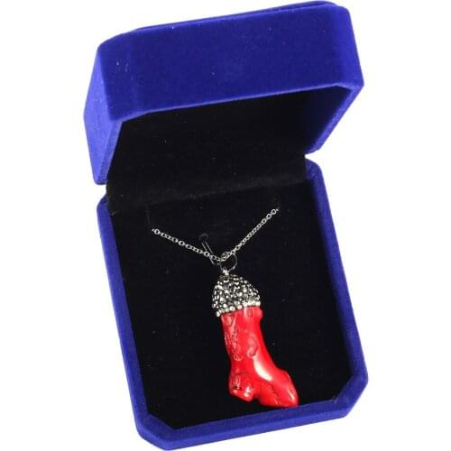 High-Quality Necklace Natural Coral Branch Pendant Necklace for Women Lady Romantic Love Jewelry Gifts