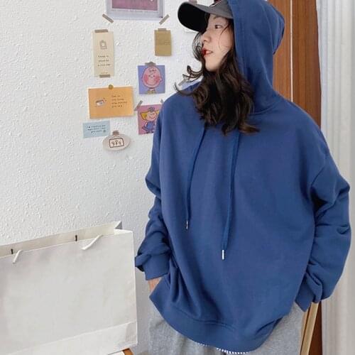 2021 Fashion Hoodie Women Streetwear Pullover Black Top Femme Long Sleeve Korean Street Style Dropshipping Clothes for Women