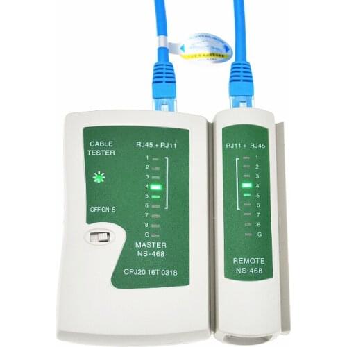 1PC Network Cable Tester RJ45 RJ11 RJ12 CAT5 UTP LAN Professional Plastic Cable Detector Remote Test Tools Networking Tools Kit