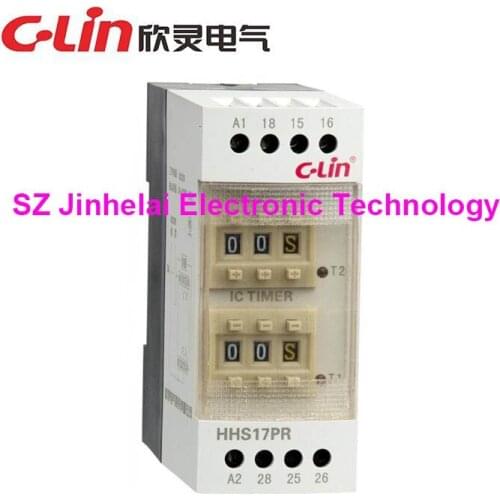 100%New and original C-Lin Time relay HHS17PR AC220V DC24V, IC TIMER 0.1s-99h