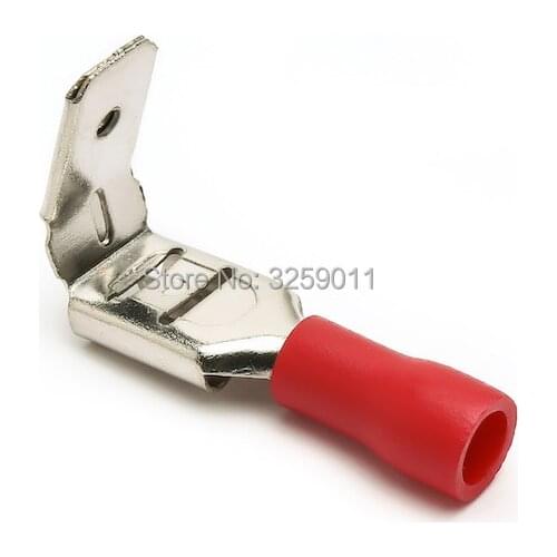 100PCS 22-16 AWG Semi Insulated Piggy Back Spade Electrical Quick Splice Crimp Terminals Connectors Red