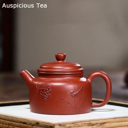 170ml Raw Ore Dahongpao Master Handmade Tea Pot Classic Yixing Purple Clay Teapots Tea Ceremony Customized Zisha Teaware Gifts