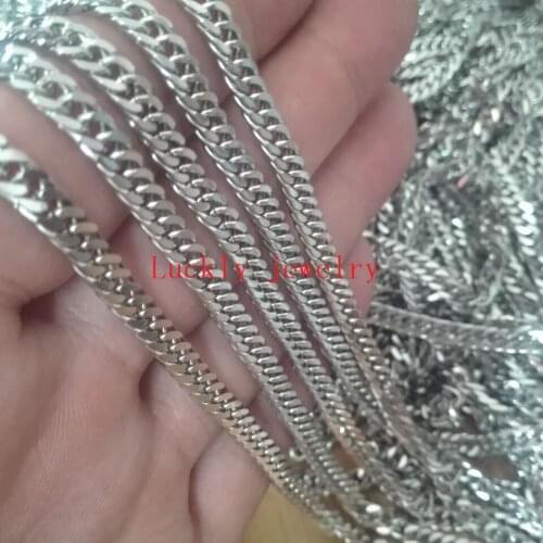 4.2mm Wide 3 Meters Lot Stainless Steel curb Double Link Chain Jewelry Finding /Marking DIY
