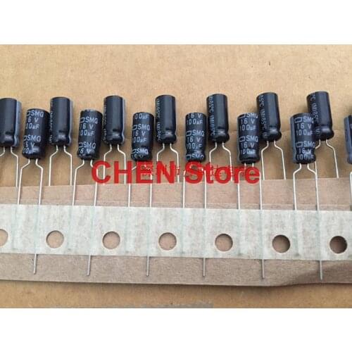 50PCS Original Japan NIPPON SMG 16V100UF 5X11mm 85 degrees CHEMI-CON electrolytic capacitors NCC smg 100UF 16V