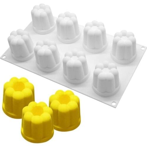 8 even French dessert mold high floret mousse model DIY baking mold silicone mousse turning sugar mold