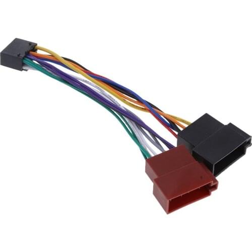 Wire Harness Adaptor for Kenwood / JVC Car Stereo Radio ISO Standard Connector Adapter 16 Pin Plug Cable Car Wire Cable Adapter