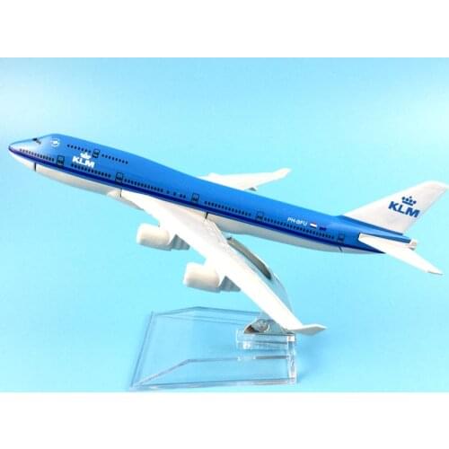FREE SHIPPING 16CM 747 KLM METAL ALLOY MODEL PLANE AIRCRAFT MODEL TOY AIRPLANE BIRTHDAY GIFT