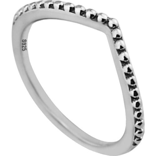 Beaded Wish Rings 100% 925 Sterling Silver Fine Jewelry Free Shipping