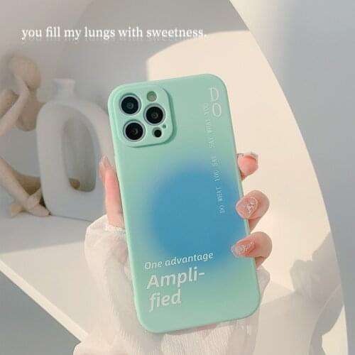 Retro artist romantic gradient gentle Japanese Phone Case For iPhone 11 12 Pro Max Xs Max XR Xs 7 8 Plus X 7Plus case Cute Cover