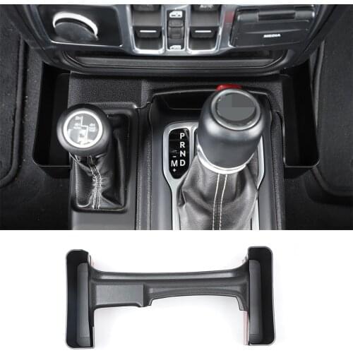 Black ABS Gear Shift Storage Box Side Organizer Tray For for Jeep Wrangler JL 2018+ JT Gladiator Car Interior Accessories