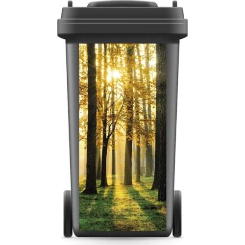 DIY Creative 3D Rubbish Bin Sticker Sunshine Forest Wall Mural Wall Print Decal Removable self adhesive Kitchen Accessories